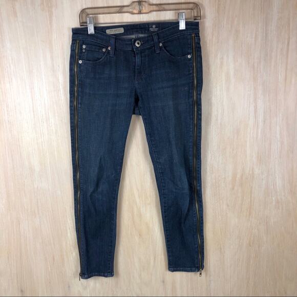 AG Adriano Goldschmied The Camilla Super Skinny Ankle Zip Low Rise Jeans Size 26 - Picture 1 of 12